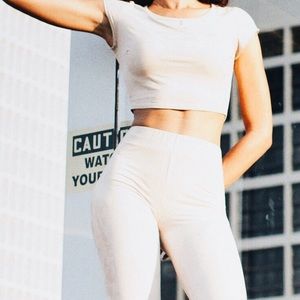 Fashion Nova Beige 2-Piece Set